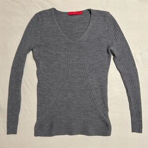 Krimson Klover womens gray wool sweater small EUC